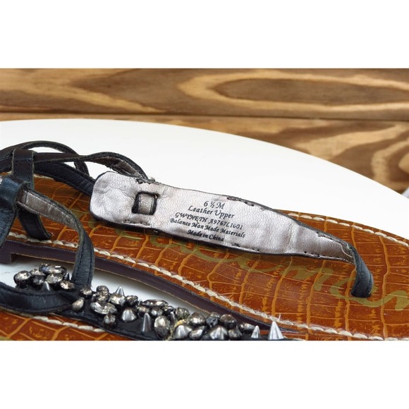 Sam Edelman‎ Sz 6.5 M Black Gladiator Leather Women Sandals GWYENETH - Picture 4 of 8